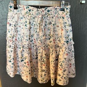 Floral Flowy Ruffle Tier Skirt